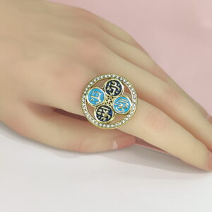 Open Adjustable Stainless Steel Rings  Round Dentin Good Quality No Change Color For Women Girls DS24110001