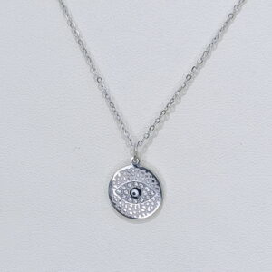 Stainless Steel Necklaces Round Devil'S Eye Arabic Islam Muslim Good Quality No Change Color For Women Girls AS241211001