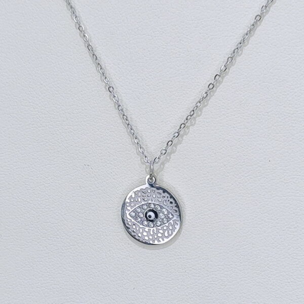 Stainless Steel Necklaces  Round Devil'S Eye Arabic Islam Muslim  Good Quality No Change Color For Women Girls AS241211001