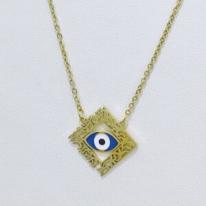 Stainless Steel Necklaces  Rhombic Devil'S Eye Arabic Islam Muslim  Good Quality No Change Color For Women Girls AS241211005