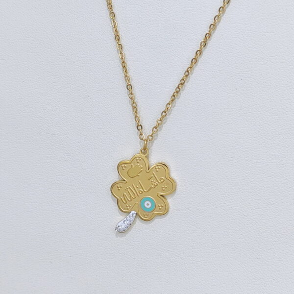 Stainless Steel Necklaces  Petals Palms Arabic Islam Muslim  Good Quality No Change Color For Women Girls AS241211007