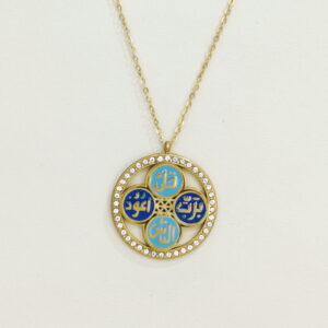 Stainless Steel Necklaces Round With Crystals/Zirconias Arabic Islam Muslim  Good Quality No Change Color For Women Girls AS241102002