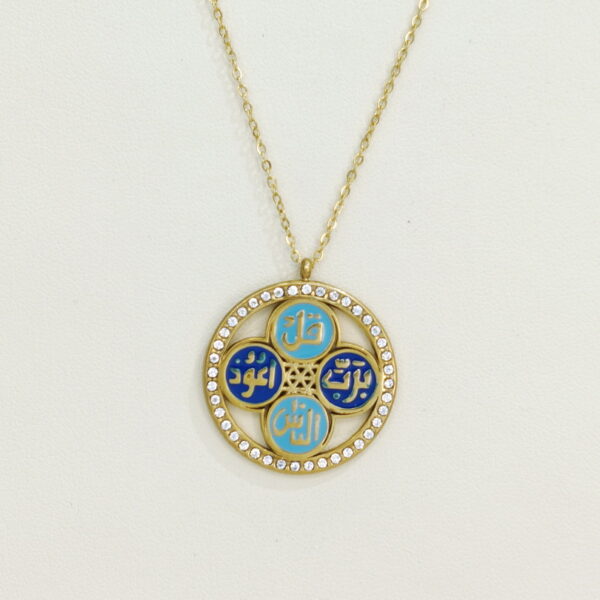 Stainless Steel Necklaces Round With Crystals/Zirconias Arabic Islam Muslim  Good Quality No Change Color For Women Girls AS241102002