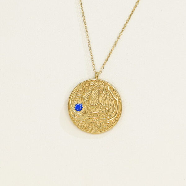 Stainless Steel Necklaces Round Arabic Islam Muslim  Good Quality No Change Color For Women Girls AS241102007