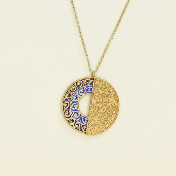 Stainless Steel Necklaces Half-Moon Arabic Islam Muslim  Good Quality No Change Color For Women Girls AS241102014