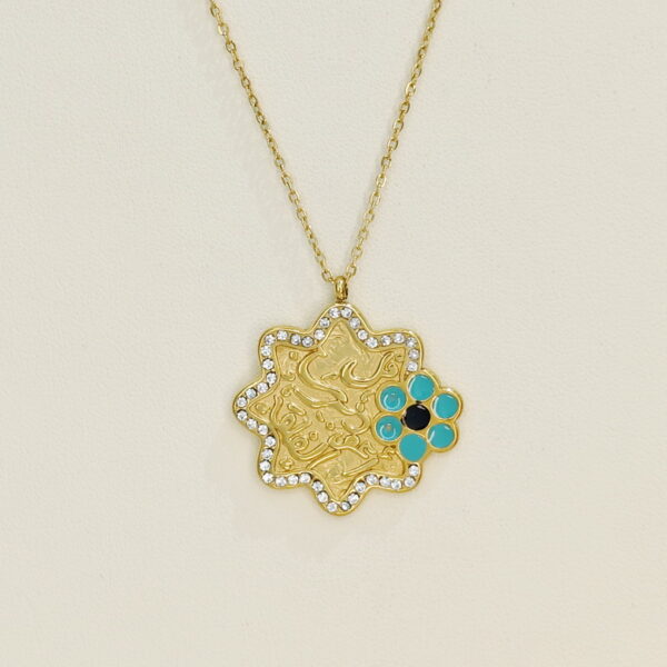 Stainless Steel Necklaces Geometric With Flower Arabic Islam Muslim  Good Quality No Change Color For Women Girls AS241102020