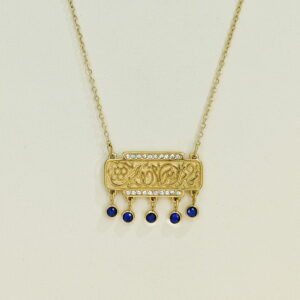 Stainless Steel Necklaces Rectangle With Crystals/Zirconias Arabic Islam Muslim  Good Quality No Change Color For Women Girls AS241102022