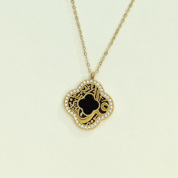 Stainless Steel Necklaces Four-Leaf Clover Arabic Islam Muslim  Good Quality No Change Color For Women Girls AS241102023