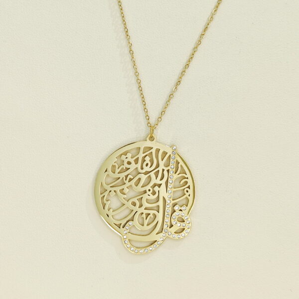 Stainless Steel Necklaces Round Openwork Crystals/Zirconias Arabic Islam Muslim  Good Quality No Change Color For Women Girls AS241102025