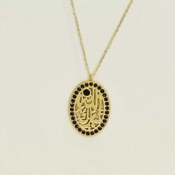 Stainless Steel Necklaces Oval Teardrop Openwork Arabic Islam Muslim  Good Quality No Change Color For Women Girls AS241102032