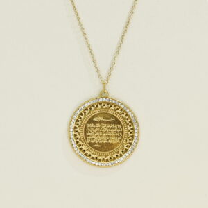 Stainless Steel Necklaces Hollowed Out Round Arabic Islam Muslim Good Quality No Change Color For Women Girls AS241102038