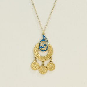 Stainless Steel Necklaces Round With Three Pendants Arabic Islam Muslim  Good Quality No Change Color For Women Girls AS241102039