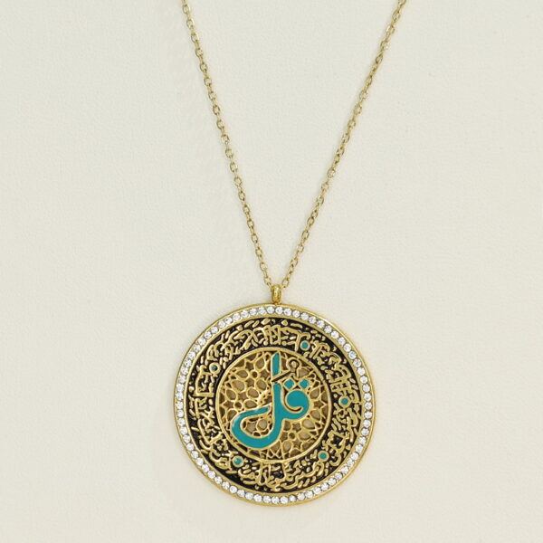 Stainless Steel Necklaces Hollowed Out Round Arabic Islam Muslim  Good Quality No Change Color For Women Girls AS241102041