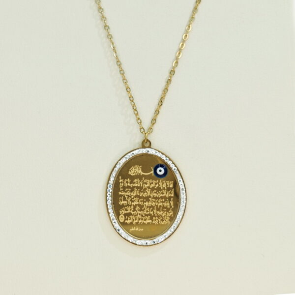 Stainless Steel Necklaces Oval Characters Arabic Islam Muslim  Good Quality No Change Color For Women Girls AS241102043
