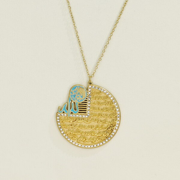 Stainless Steel Necklaces Angle Round Arabic Islam Muslim  Good Quality No Change Color For Women Girls AS241102045