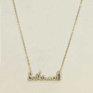 Stainless Steel Necklaces  Characters Arabic Islam Muslim  Good Quality No Change Color For Women Girls AS241106002