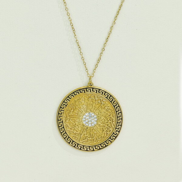 Stainless Steel Necklaces  Eight-Jeweled Compass Arabic Islam Muslim  Good Quality No Change Color For Women Girls AS241106007