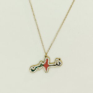 Stainless Steel Necklaces  Geometric Crystals/Zirconias Arabic Islam Muslim  Good Quality No Change Color For Women Girls AS241106018