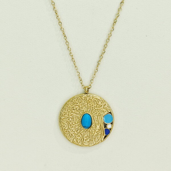 Stainless Steel Necklaces  Round Stone Arabic Islam Muslim  Good Quality No Change Color For Women Girls AS241106027
