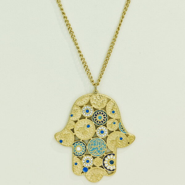 Stainless Steel Necklaces  Dentin Palm Arabic Islam Muslim  Good Quality No Change Color For Women Girls AS241106032