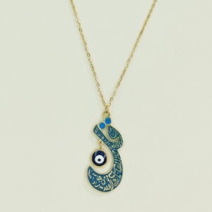 Stainless Steel Necklaces  Moon Devil'S Eye Arabic Islam Muslim  Good Quality No Change Color For Women Girls AS241106040