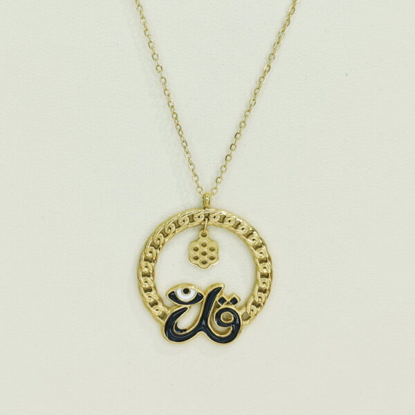 Stainless Steel Necklaces  Twist Edge Circle Round Arabic Islam Muslim  Good Quality No Change Color For Women Girls AS241106043