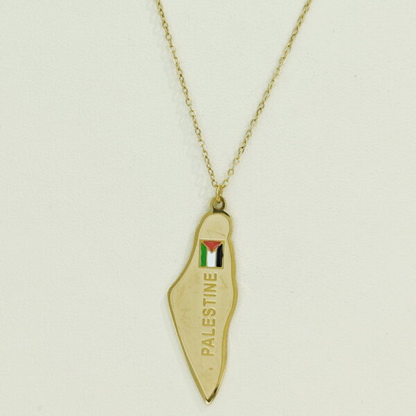 Stainless Steel Necklaces  Palestinian Flag Map Arabic Islam Muslim  Good Quality No Change Color For Women Girls AS241106053