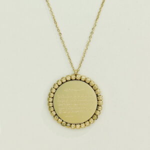 Stainless Steel Necklaces  Round With Characters Arabic Islam Muslim  Good Quality No Change Color For Women Girls AS241106057