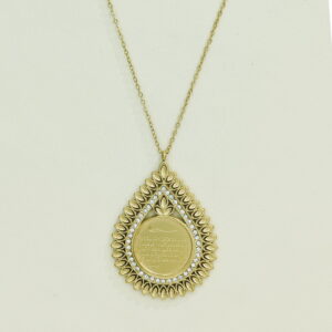 Stainless Steel Necklaces Water Drop Arabic Scriptures Arabic Islam Muslim Good Quality No Change Color For Women Girls AS241106058