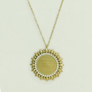 Stainless Steel Necklaces Religiously Round Arabic Islam Muslim Good Quality No Change Color For Women Girls AS241106061