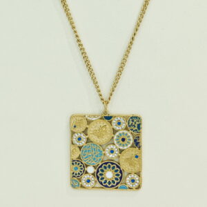 Stainless Steel Necklaces Dentin Square Arabic Islam Muslim Good Quality No Change Color For Women Girls AS241106064