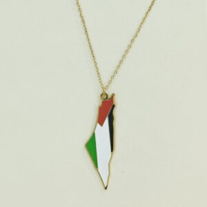 Stainless Steel Necklaces  Map Of Israel And Palestine Arabic Islam Muslim  Good Quality No Change Color For Women Girls AS241106066