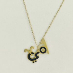 Stainless Steel Necklaces  Geometric Black Oil Drip Arabic Islam Muslim  Good Quality No Change Color For Women Girls AS241106067