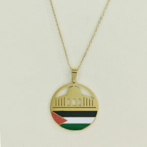 Stainless Steel Necklaces  Al-Aqsa Mosque Temple And Palestine Arabic Islam Muslim  Good Quality No Change Color For Women Girls AS241106069