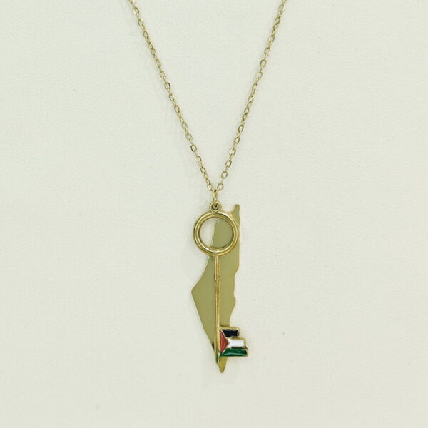 Stainless Steel Necklaces  Arabian Map Of Kufiya Key Arabic Islam Muslim  Good Quality No Change Color For Women Girls AS241106079