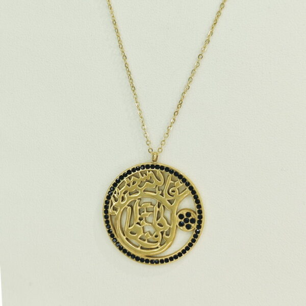 Stainless Steel Necklaces  Skeleton Round Arabic Islam Muslim  Good Quality No Change Color For Women Girls AS241106082