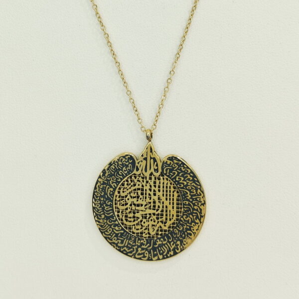 Stainless Steel Necklaces  Round With  Motifs Arabic Islam Muslim  Good Quality No Change Color For Women Girls AS241106083