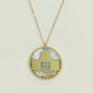 Stainless Steel Necklaces  Al-Aqsa Mosque Temple And Palestine Arabic Islam Muslim  Good Quality No Change Color For Women Girls AS241106087
