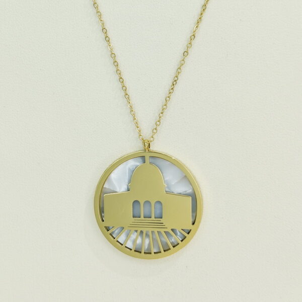 Stainless Steel Necklaces  Al-Aqsa Mosque Temple And Palestine Arabic Islam Muslim  Good Quality No Change Color For Women Girls AS241106087