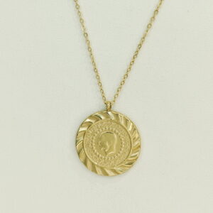 Stainless Steel Necklaces  Round With Avatar Arabic Islam Muslim  Good Quality No Change Color For Women Girls AS241106090