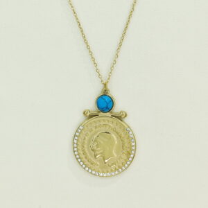 Stainless Steel Necklaces  Round With Avatar Arabic Islam Muslim  Good Quality No Change Color For Women Girls AS241106094