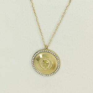 Stainless Steel Necklaces  Round With Avatar Arabic Islam Muslim  Good Quality No Change Color For Women Girls AS241106095