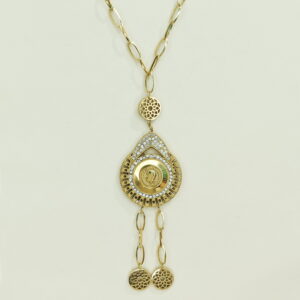 Stainless Steel Necklaces   Round With Avatar Arabic Islam Muslim  Good Quality No Change Color For Women Girls AS241106096