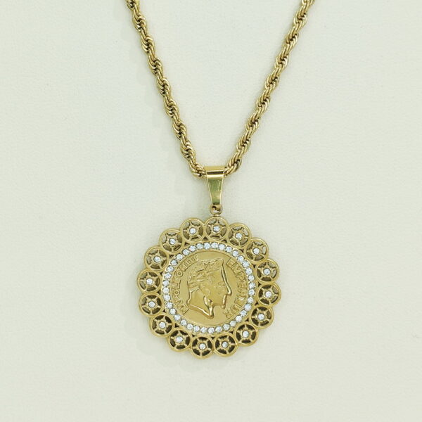 Stainless Steel Necklaces  Round With Avatar Arabic Islam Muslim  Good Quality No Change Color For Women Girls AS241106097