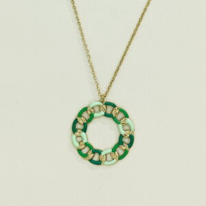 Stainless Steel Necklaces  Interlocking Rings Arabic Islam Muslim  Good Quality No Change Color For Women Girls AS241108006