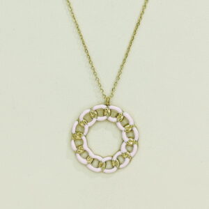 Stainless Steel Necklaces  Interlocking Rings Arabic Islam Muslim  Good Quality No Change Color For Women Girls AS241108007