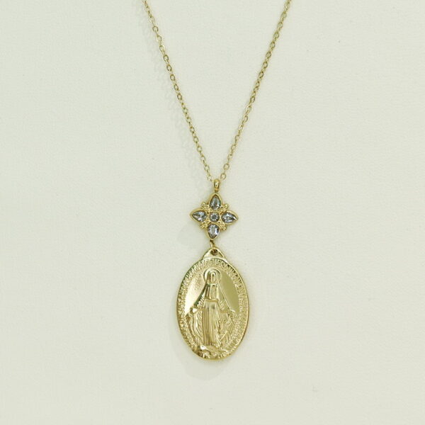 Stainless Steel Necklaces  Oval Shape Ave Maria  Arabic Islam Muslim  Good Quality No Change Color For Women Girls AS241108013