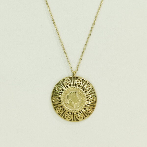 Stainless Steel Necklaces  Round Openwork Arabic Islam Muslim  Good Quality No Change Color For Women Girls AS241108014