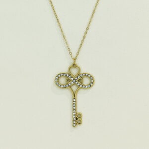 Stainless Steel Necklaces  Key With Crystals/Zirconias Arabic Islam Muslim  Good Quality No Change Color For Women Girls AS241108019
