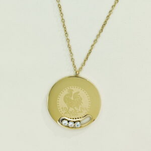 Stainless Steel Necklaces  Round Shape With Rooster Arabic Islam Muslim  Good Quality No Change Color For Women Girls AS241108022